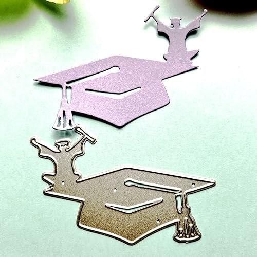 Miniatura 5 de Sombrero de graduación troquelado de metal troquelado DIY Craft de acero al carbono Plantilla de grabado de plantillas para álbumes de recortes para