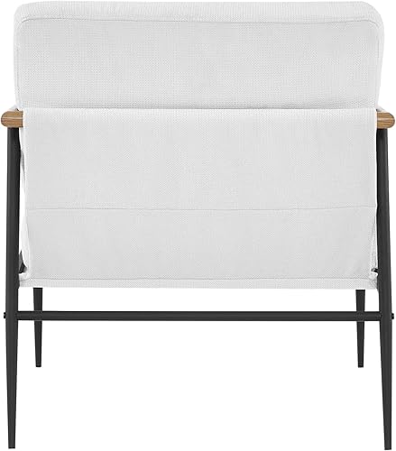 Miniatura 9 de MIRASON Silla con brazo decorativo para sala de estar, moderna de mediados de siglo, silla auxiliar de lectura tapizada con cómodo cojín y marco de