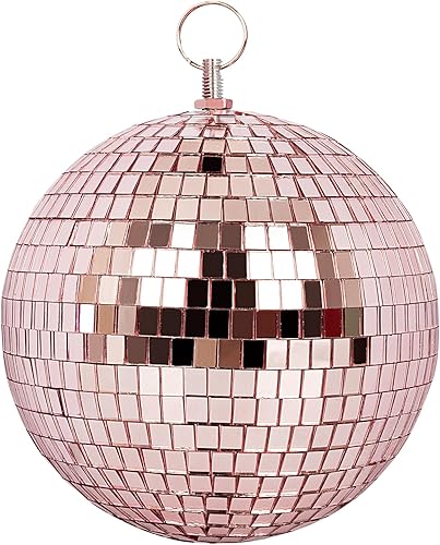 Vista 15 de Bola de espejo para discoteca, DJ, club, fiesta, boda, decoración del hogar, Muscab, bola de discoteca de 8 pulgadas con anillo para colgar