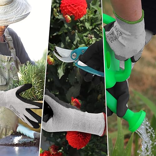 Miniatura 5 de Guante de trabajo resistente al agua,Forro de nylon 0.53 oz, Uso de trabajo de utilidad de revestimiento de nitrilo