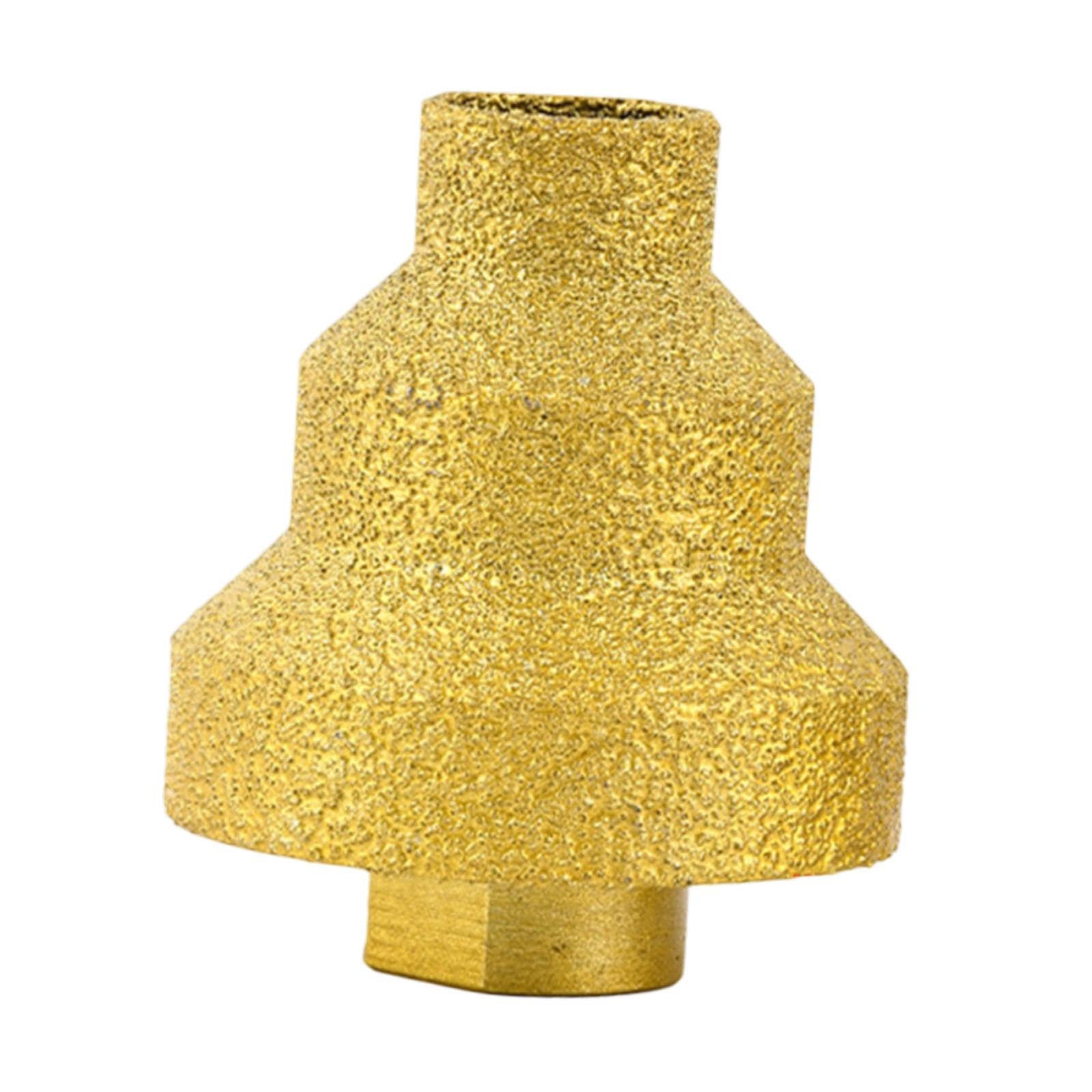 Leefasy Pagoda Chamfer Finger Bit Pagoda Milling Bit Thread Enlarge Shape Chamfer Finger Hole Pagoda Chamfer Drill for Marble Granite, M14