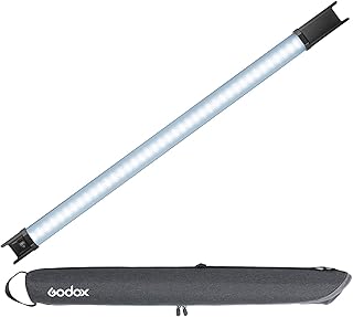 انبوب اضاءة بالوان الفضاء اللوني RGB 2500-6500 كالفن مع 98 لون دقيق و39 مؤثر ضوئي مع دعم الازرار الموجودة على اللوحة والتطبيق والريموت كنترول وديجتال مالتيبليكس مع محول طاقة وشنطة حمل من جودوكس