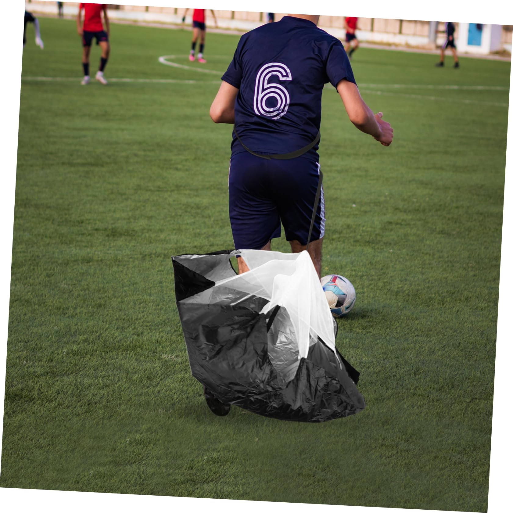 Yardwe Forniture per l'allenamento di Calcio Ragazze Che corrono in Pantaloncini Giocattolo Paracadute Corsa con Paracadute Allenatore di Resistenza Allenamento alla Corsa Panno Oxford