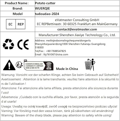 Miniatura 2 de WUERQIE Cortador de arrugas de acero inoxidable, chips de zanahoria de patata, vegetal, dieta vegetariana, arrugado, ondulado, cortador de patatas