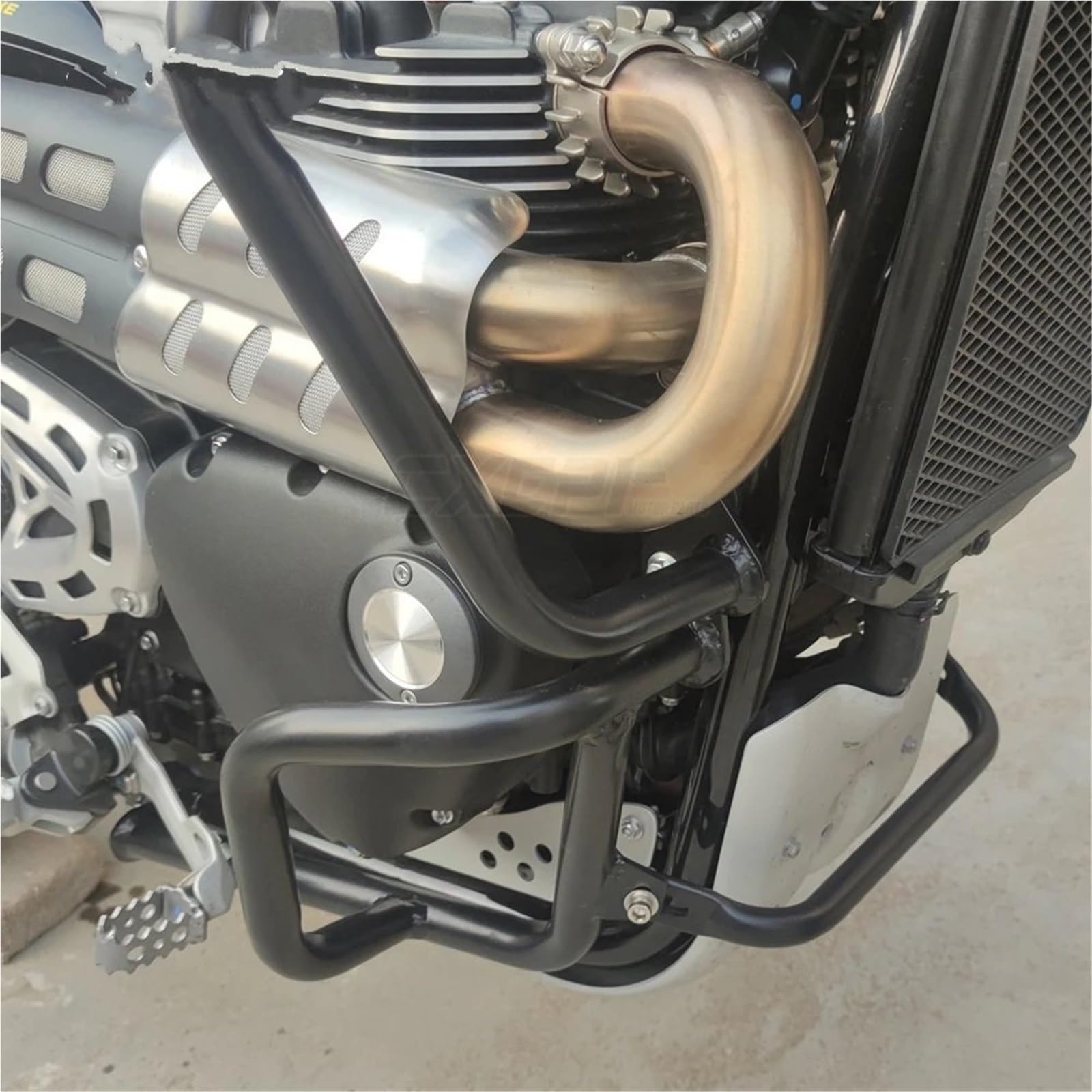Płyta Podwozia Motocykla owiewki osłona Pasuje do Triumph Scrambler 1200 XC/XE 2019-2020 Highway Crash Bar Safety Protection Dolne zderzaki Motocyklowe Osłona silnika(Down Bumper)