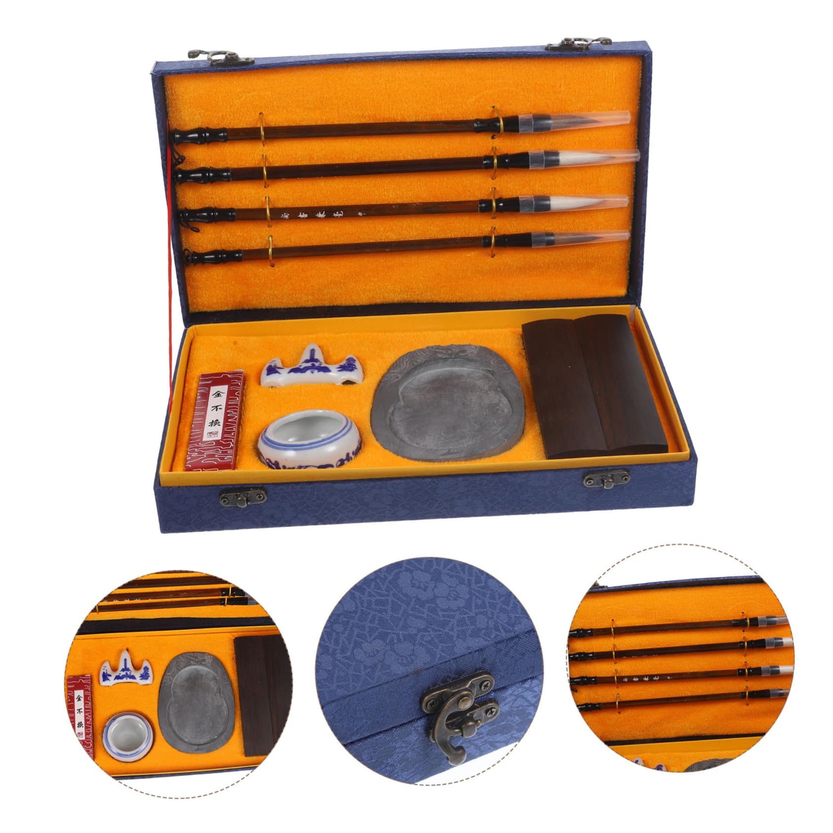 Homoyoyo Set Kit Calligrafia Kit Pennello per Scrivere in Legno, Leggero e Portatile, per Esercitarsi nella Calligrafia e Pittura Tradizionale Cinese