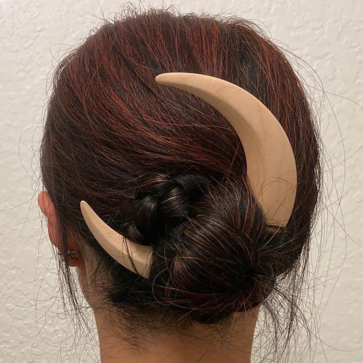 Amazon.com : Crescent Moon Hair Fork Mold, Hand Carved Crescent
