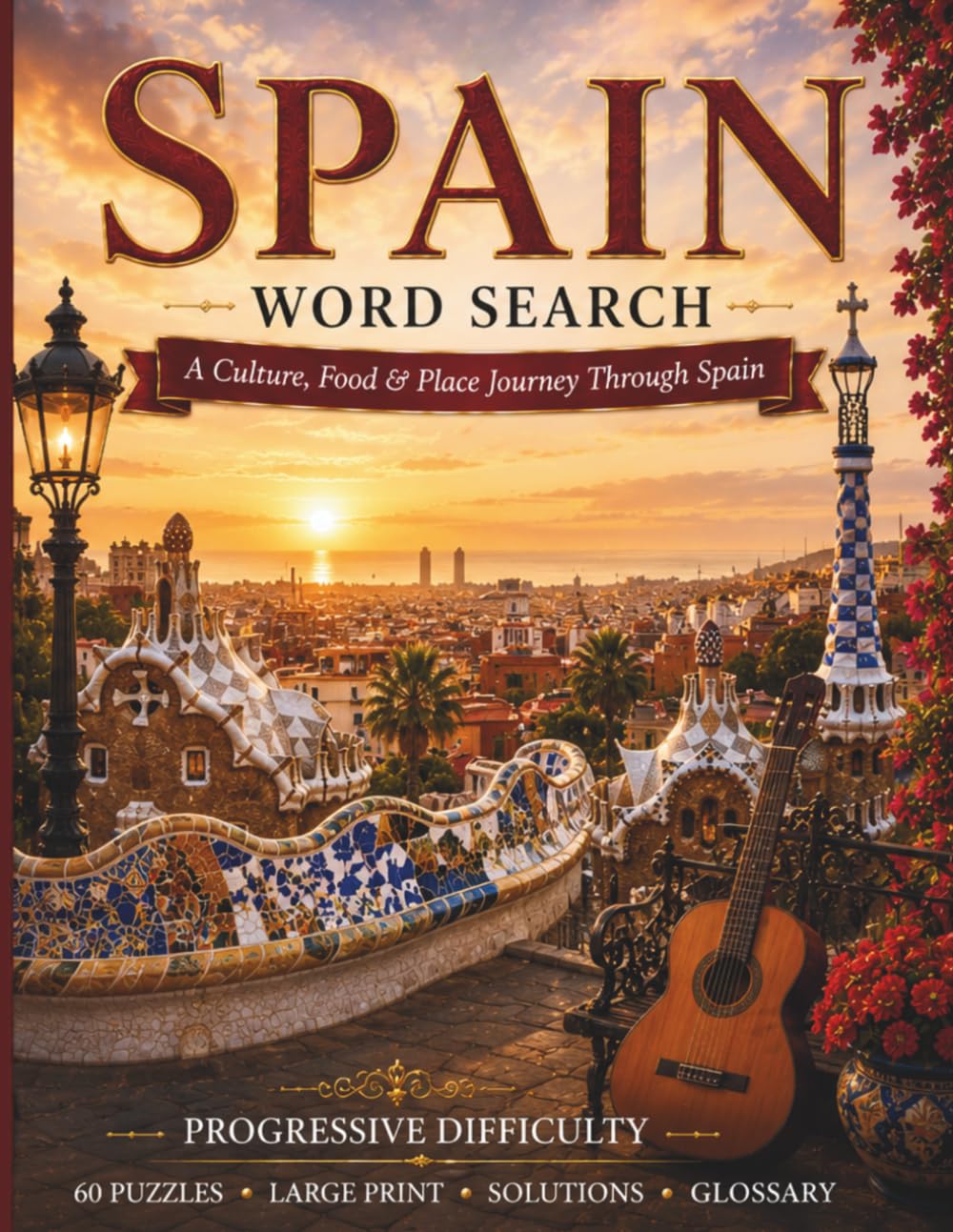 Spain Word Search: A Culture, Food & Place Journey Through Spain (World Travel Word Search)
