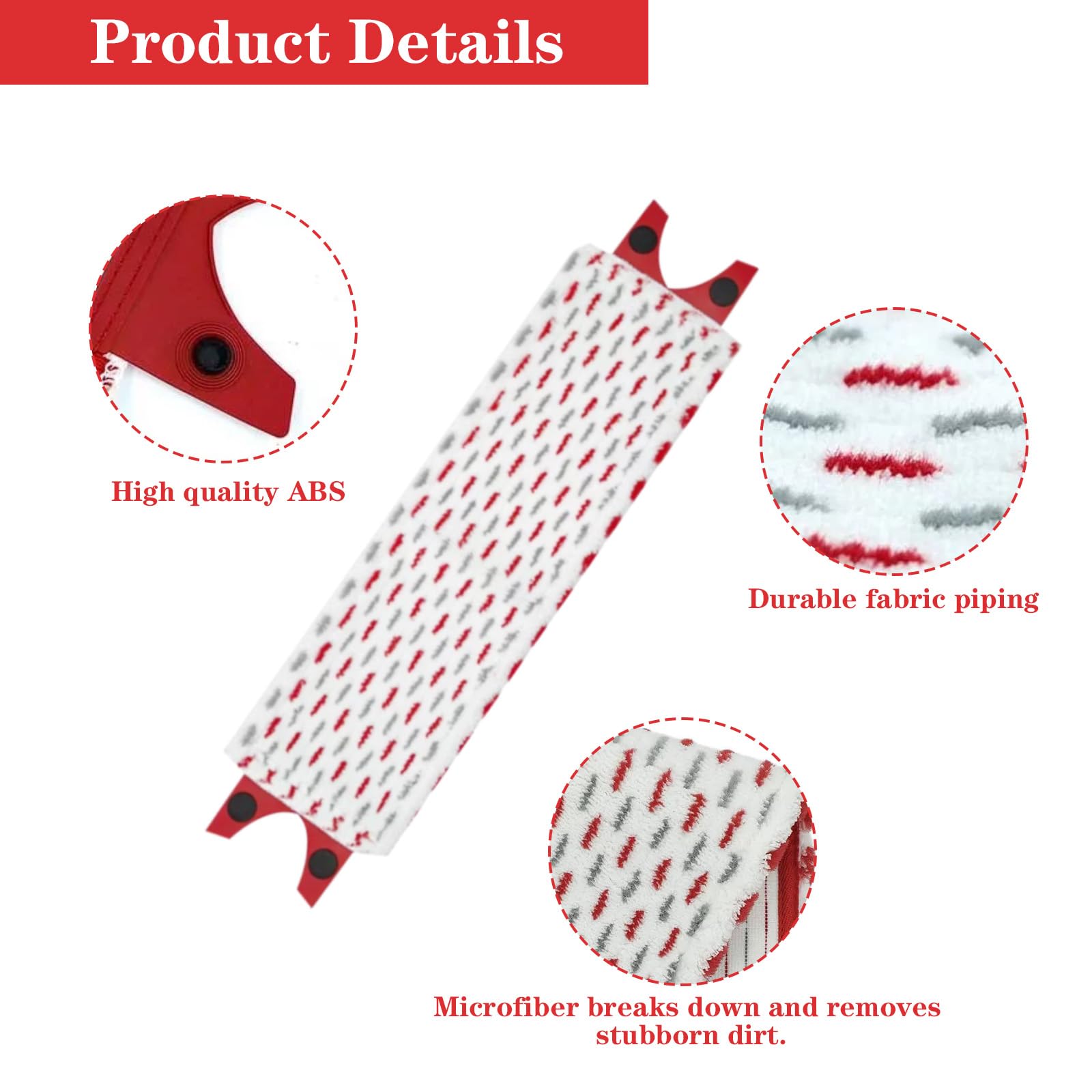 4 Pack Recharge Serpillière Compatible Vileda Ultramax - Tampons Microfibre Absorbants, Balai Réutilisable Pour Nettoyage Efficace Des Sols