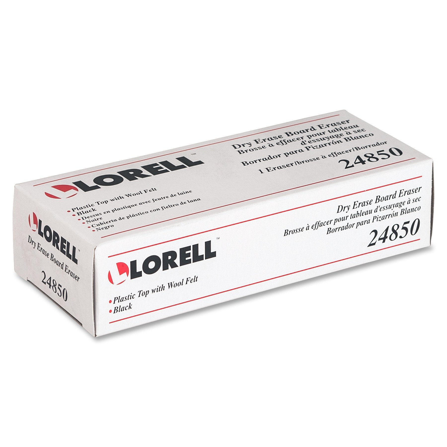 Lorell Effaceur pour tableau effaçable à sec, 7,5 x 14,9 x 4,5 cm, noir