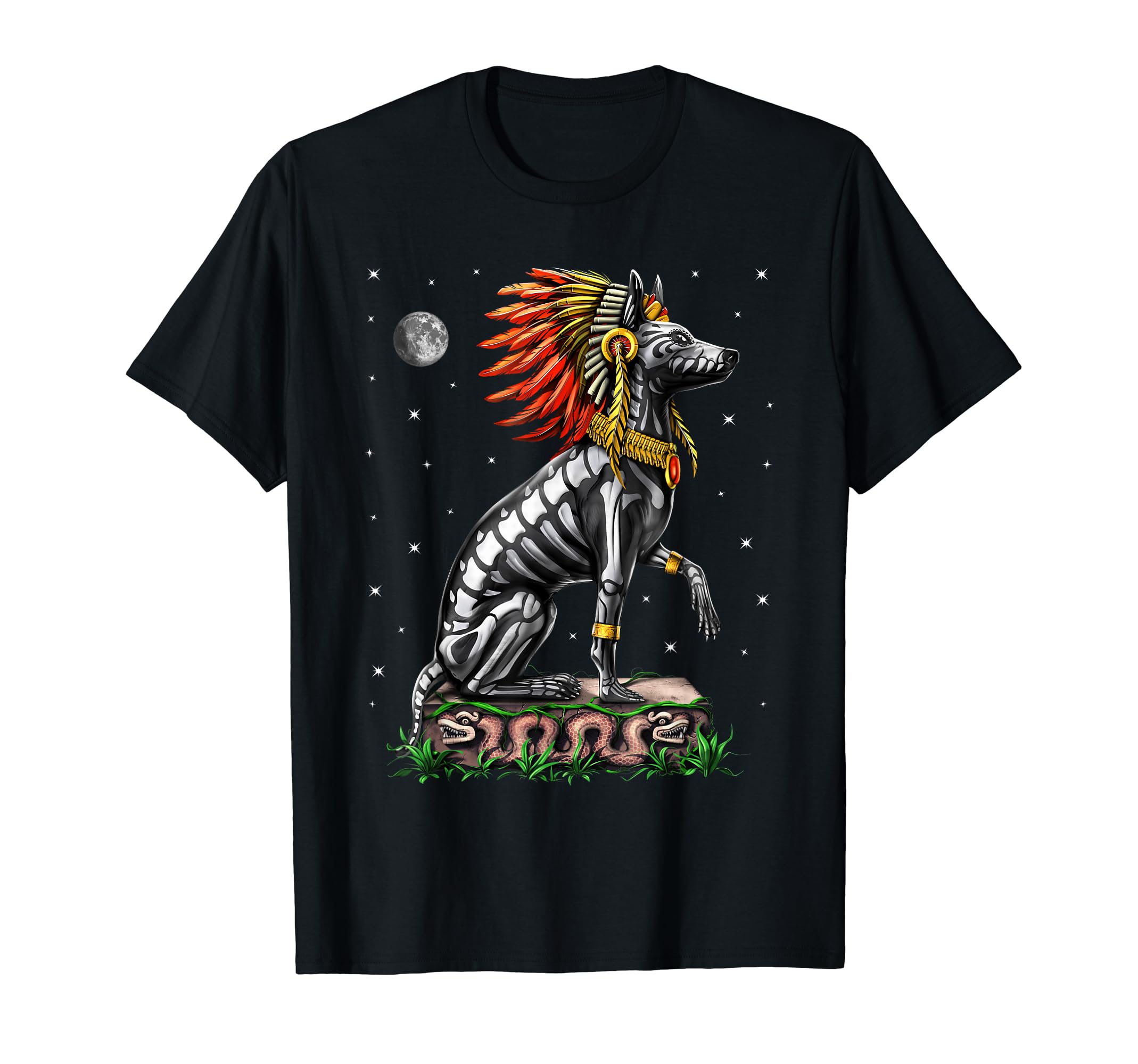 Ancient Aztec Warrior ClothingAztec Xolo Dog Xoloitzcuintli T-Shirt for Men Women Kids