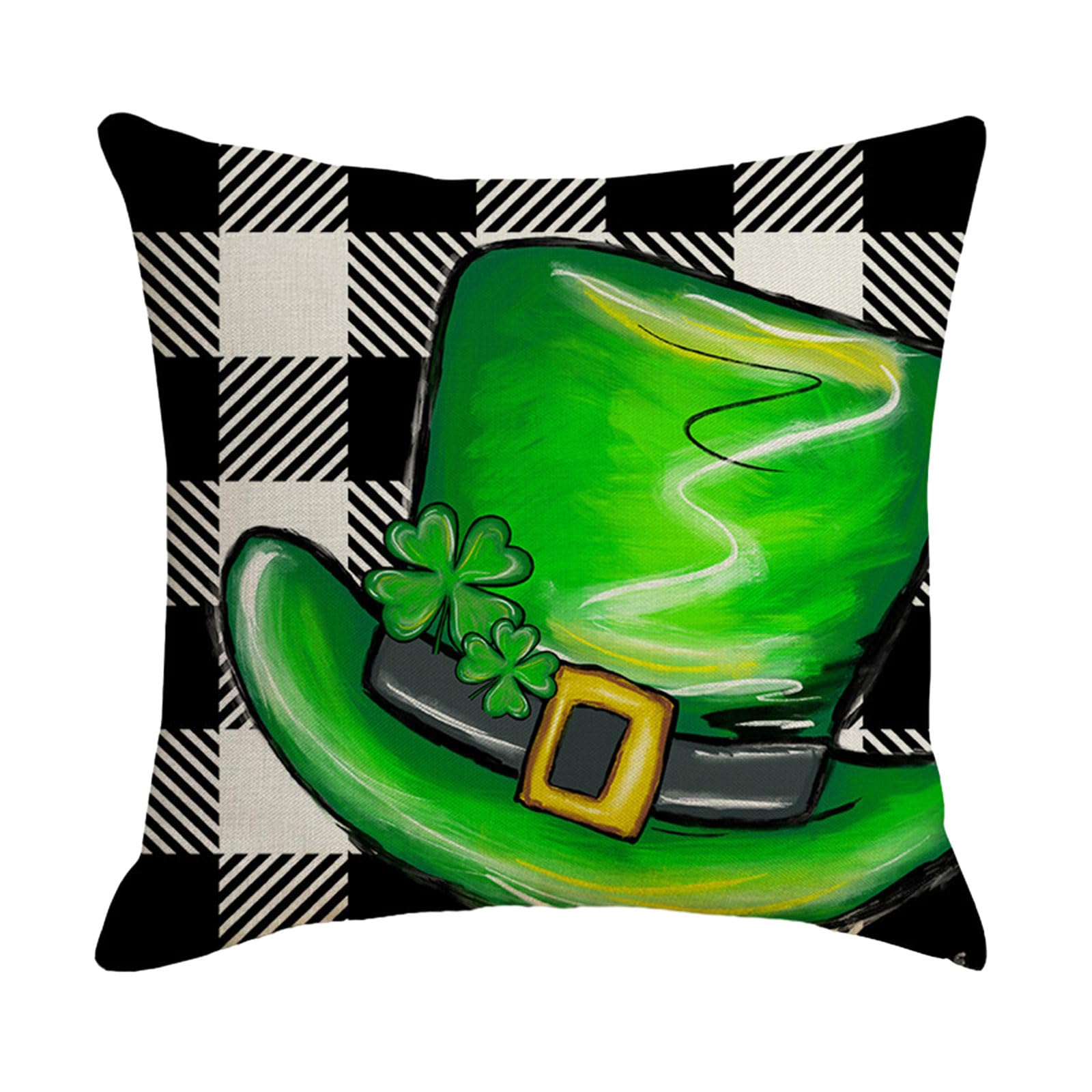 Kalttoy Patricks Day Pillow Cover 45x45cm Square Decorative Cushion Covers Throw Pillow Case for Bed Sofa Couch Decor Celebration Pillowcase
