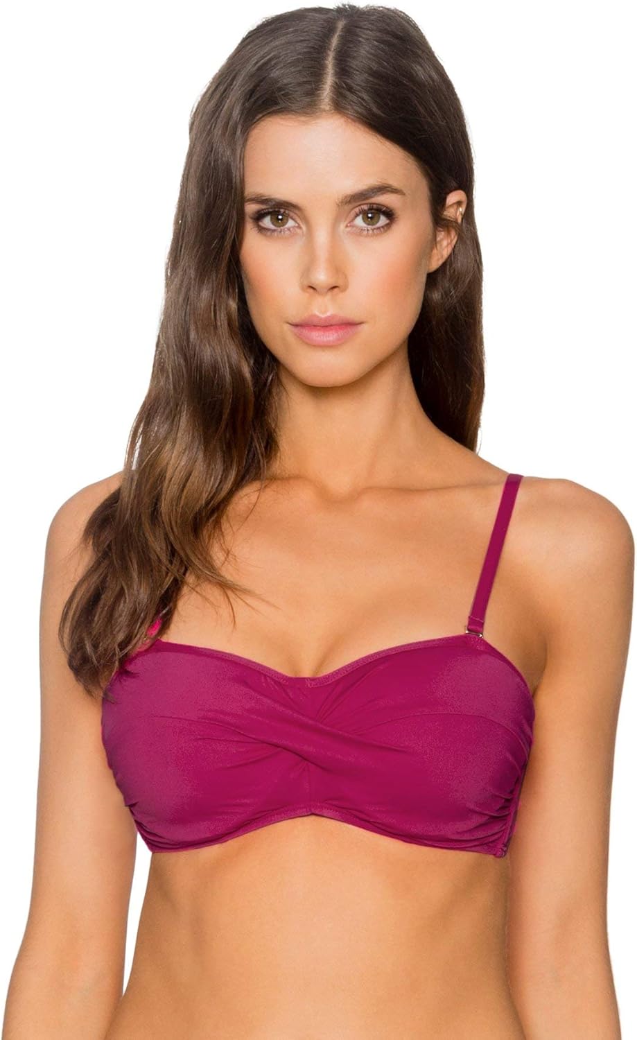 Sunsets Women's Iconic Twist Bra Sized Bandeau Bikini Top Swimsuit