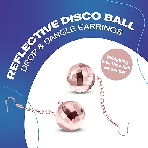 Miniatura 3 de Rave Envy Aretes de bola de discoteca para mujer, trajes de discoteca de Halloween de los años 70, accesorios de disfraz para hombres, elección de