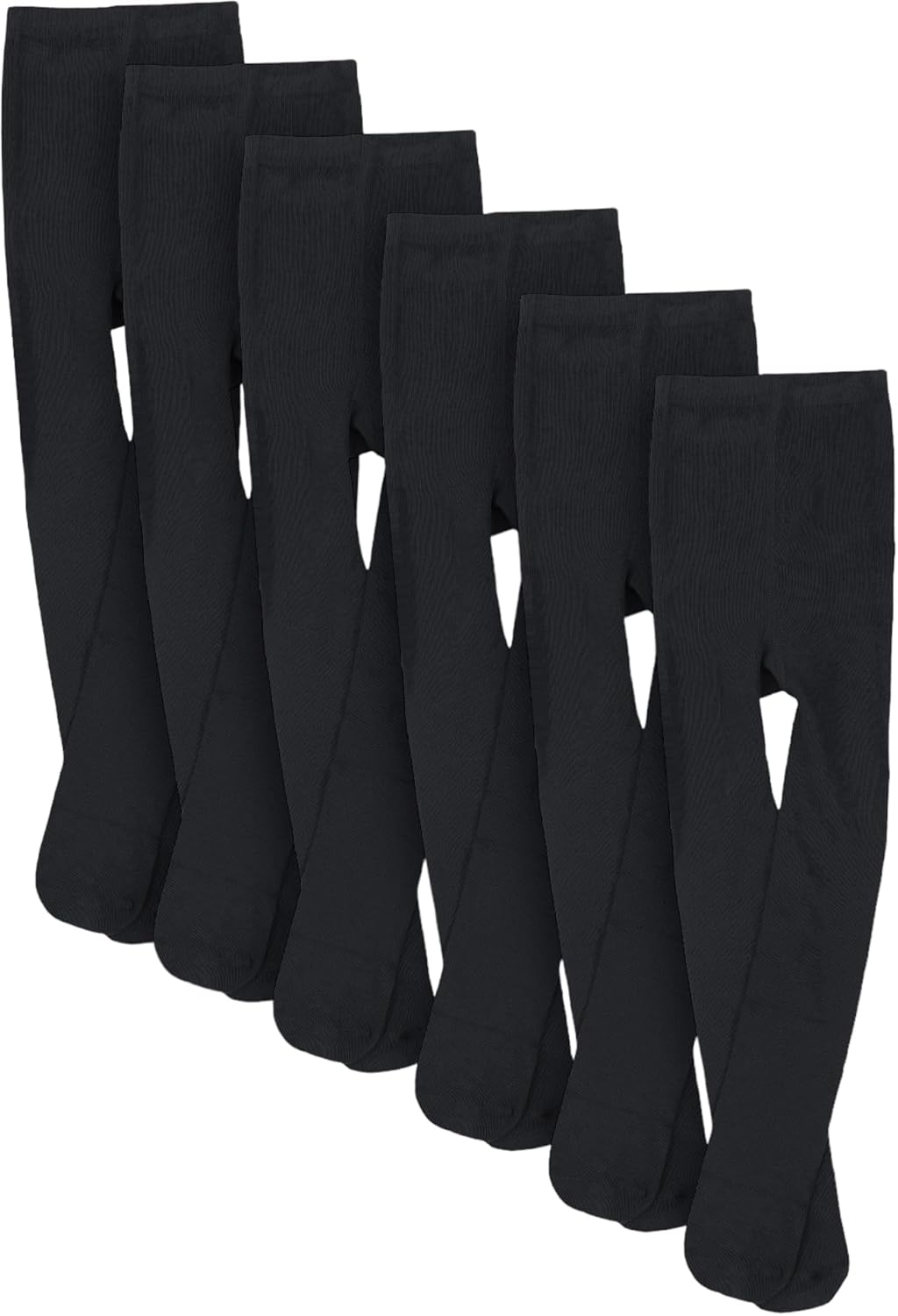 ToBeInStyle Girls' 6 Pack Acrylic Blend Double Knit Warm Winter Tights
