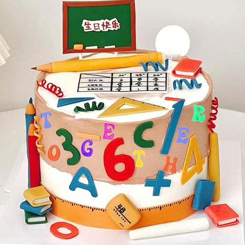 Miniatura 5 de MINFEIDMS Moldes de letras cubiertas de chocolate, fresas de silicona en mayúsculas y minúsculas con números alfabéticos para decoración de