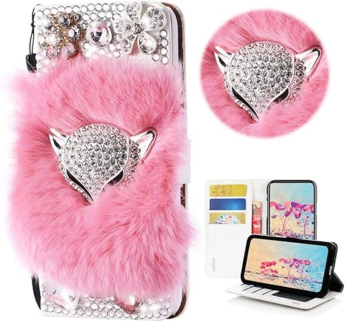STENES Bling Case Compatible iPod Touch 6 - Elegante - Cartera magnética 3D hecha a mano con ranuras para tarjetas de crédito, soporte plegable,