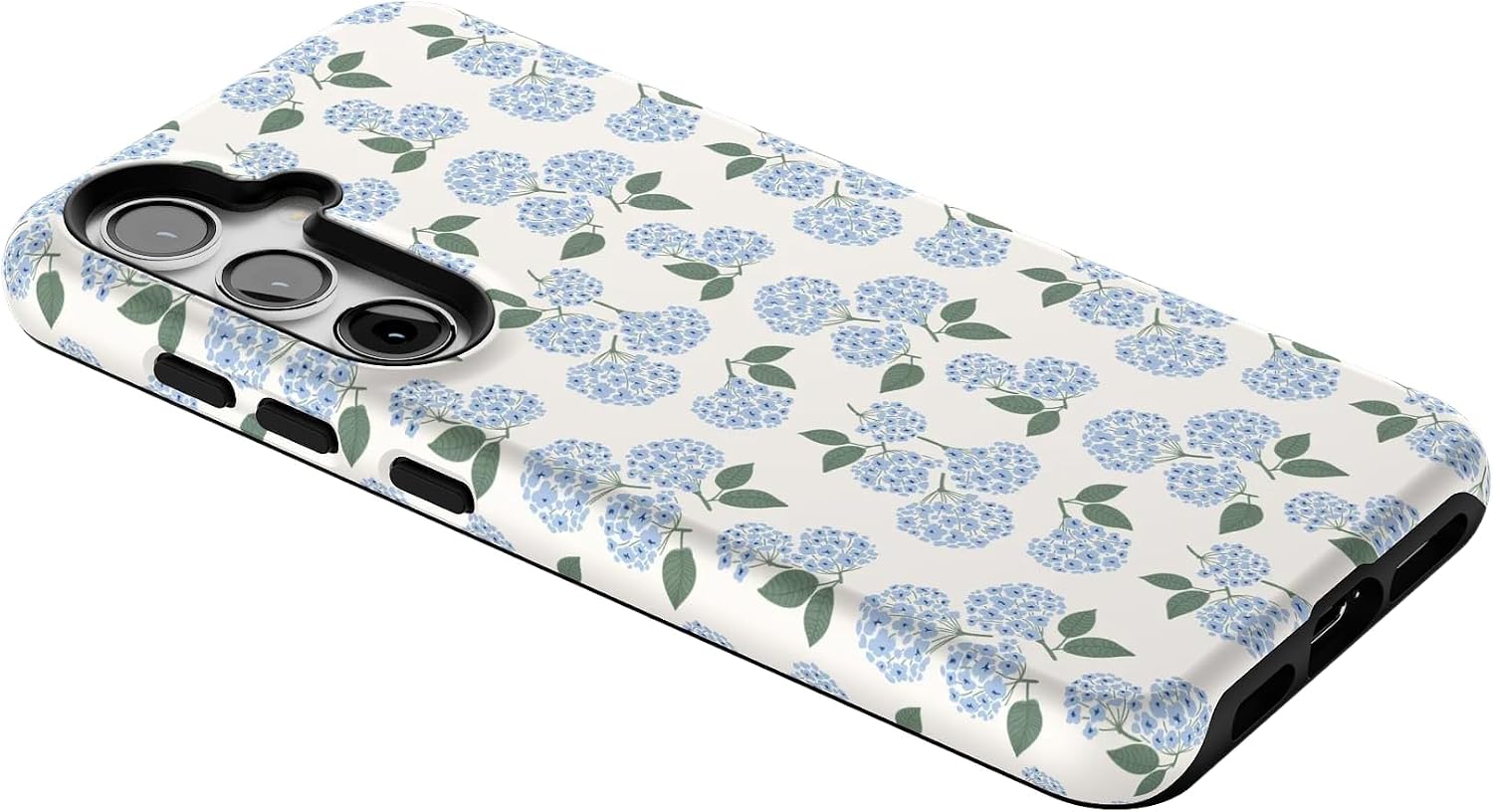 Casely Galaxy S24 Case | Nantucket Cottage | Blue Hydrangea | Essential Slim Dual-Layer Protective Design