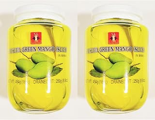 Pickled Green Mango Slices in Brine, 16 oz, Pack of 2