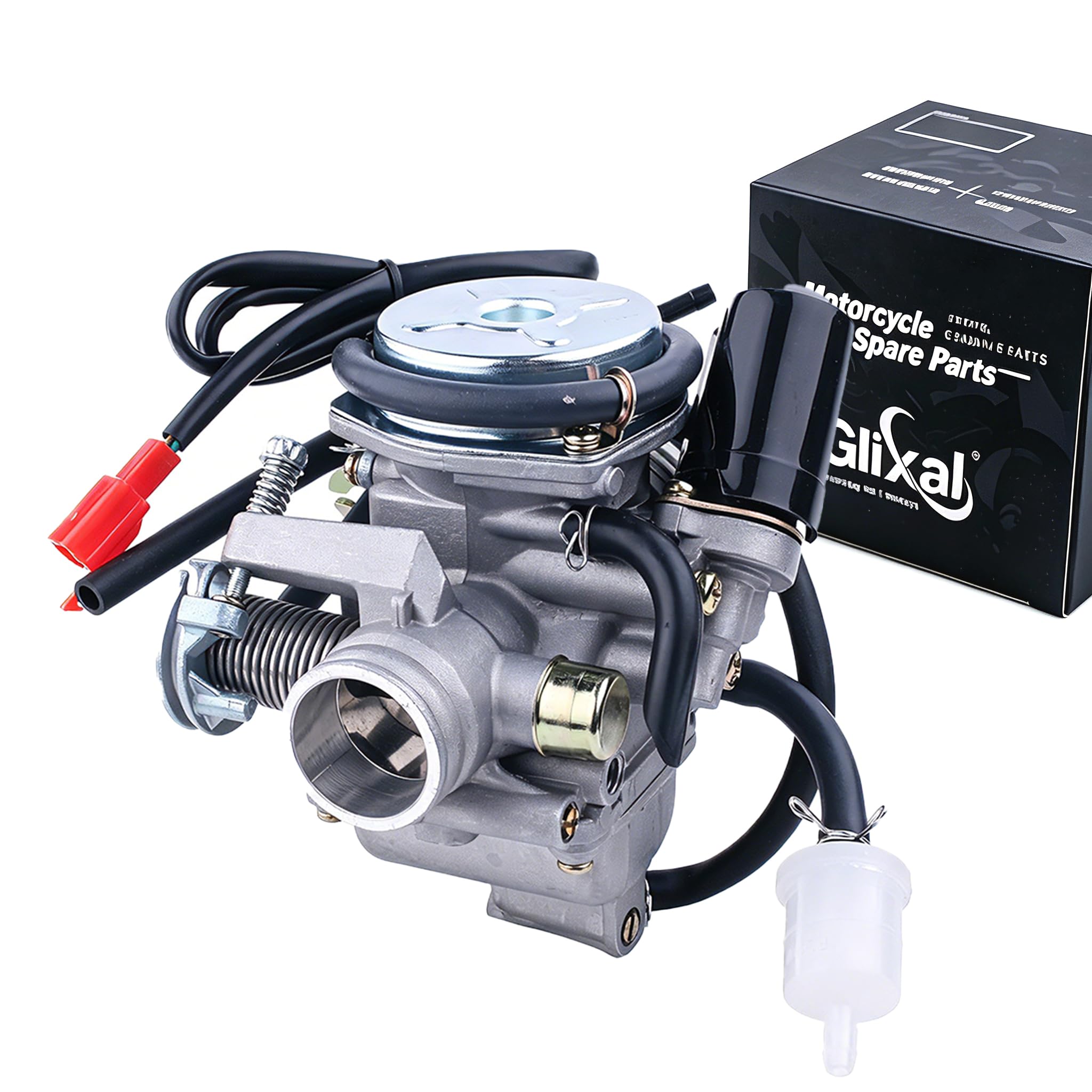 Glixal ATMT1-0741 GY6 125cc 150cc 26mm Bore Carburetor Carbs with Electric Choke for 157QMJ 152QMI Engine Scooter ATV Go-Kart Moped-image-8