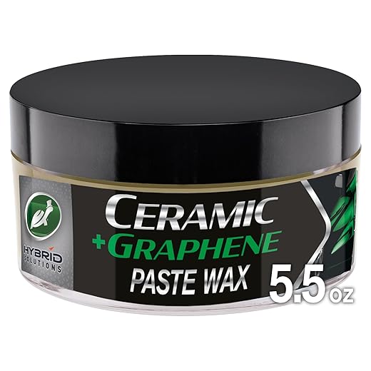 Turtle Wax Hybrid Solutions Ceramic Graphene Paste Wax for Car Detailing, High Gloss Shine, Extreme Water Beading, Long-Lasting Protection, for Paint, Glass Metal, Wheels and More, 5.5 oz (Pack of 1)