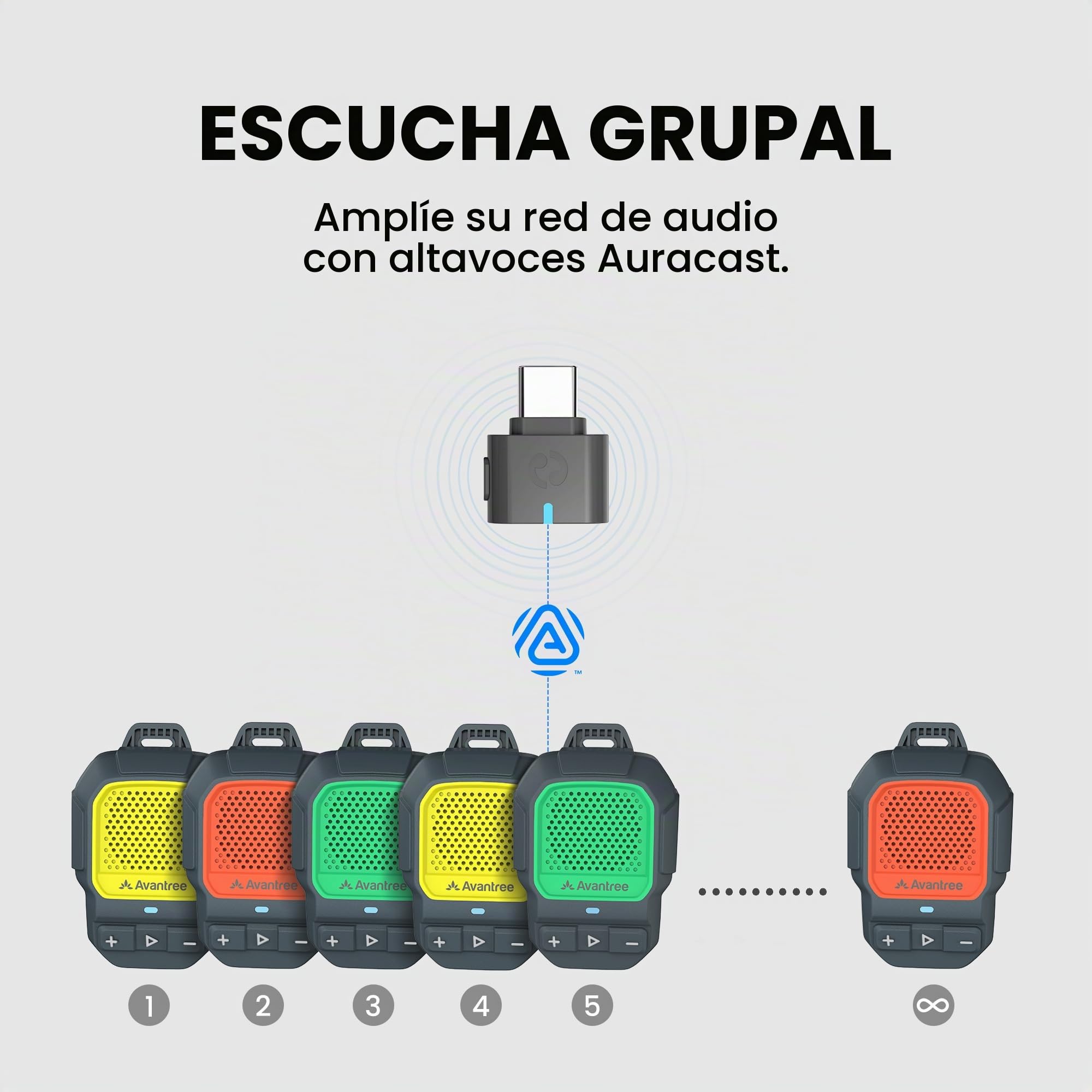 Avantree HomeBuddy – Altavoz Bluetooth Mini con Auracast, Verde
