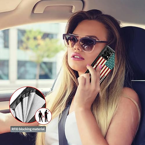 Miniatura 2 de Funda tipo cartera para Moto G Stylus 5G 2023 con soporte para tarjetas, bloqueo RFID, piel sintética, función atril, cierre magnético, funda