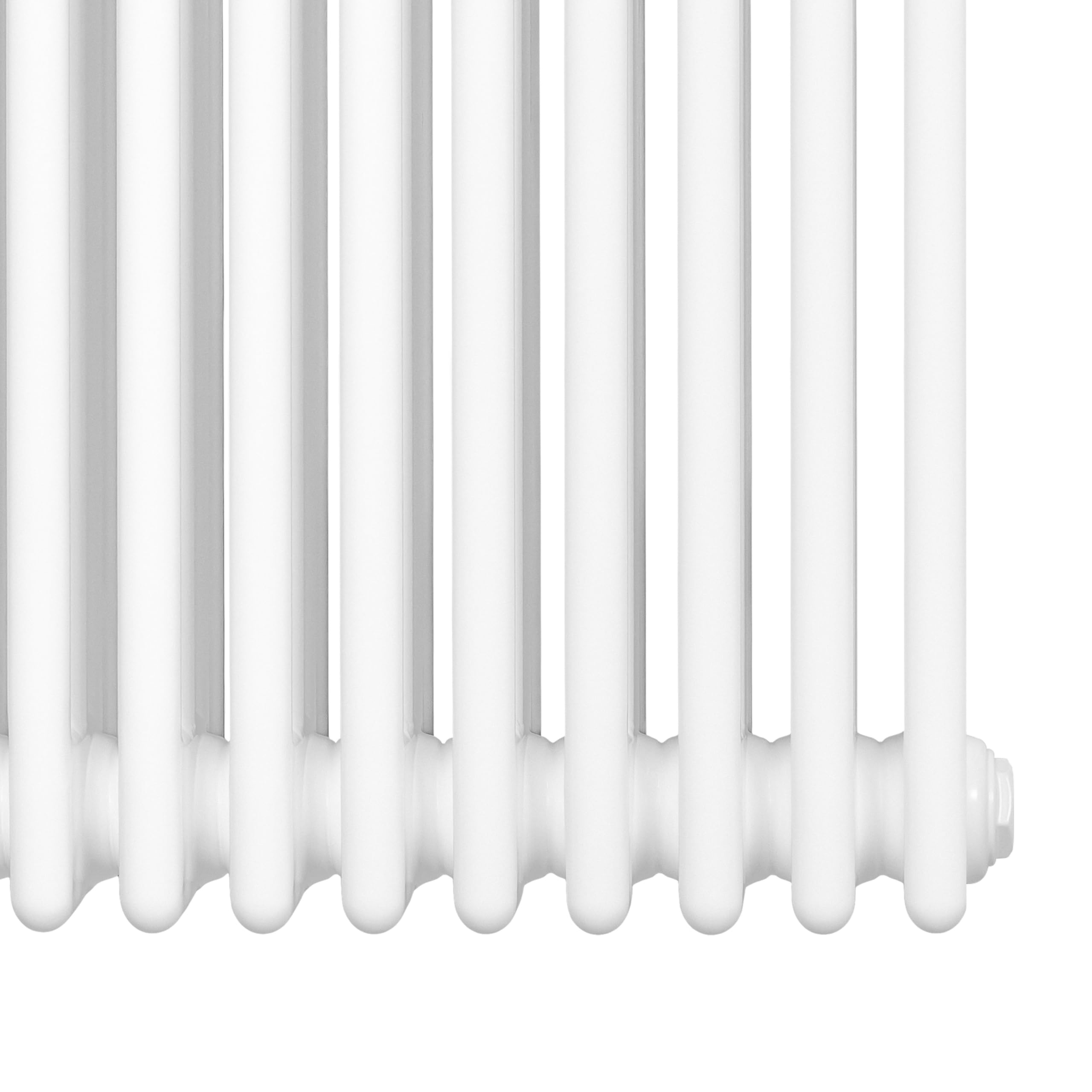 Radiador Tradicional Horizontal 4 Columnas - Blanco | 300mm x 1370mm | Acero 1.5mm 1519 W | Soportes, Kit, Cepillo | Garantía 15 Años | Calefacción Eficiente y Elegante