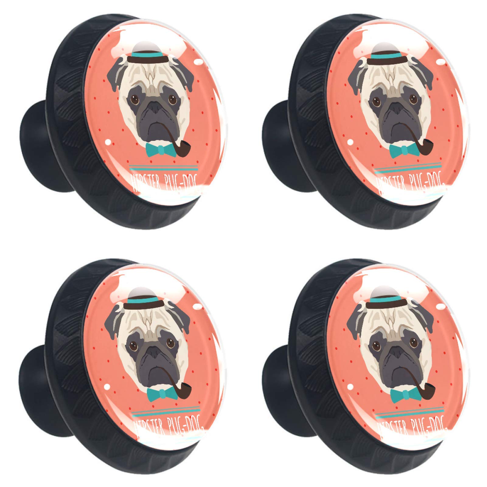 Boutons de tiroir en verre lot de 4 poignées 30 mm pour remplacer vos boutons usés