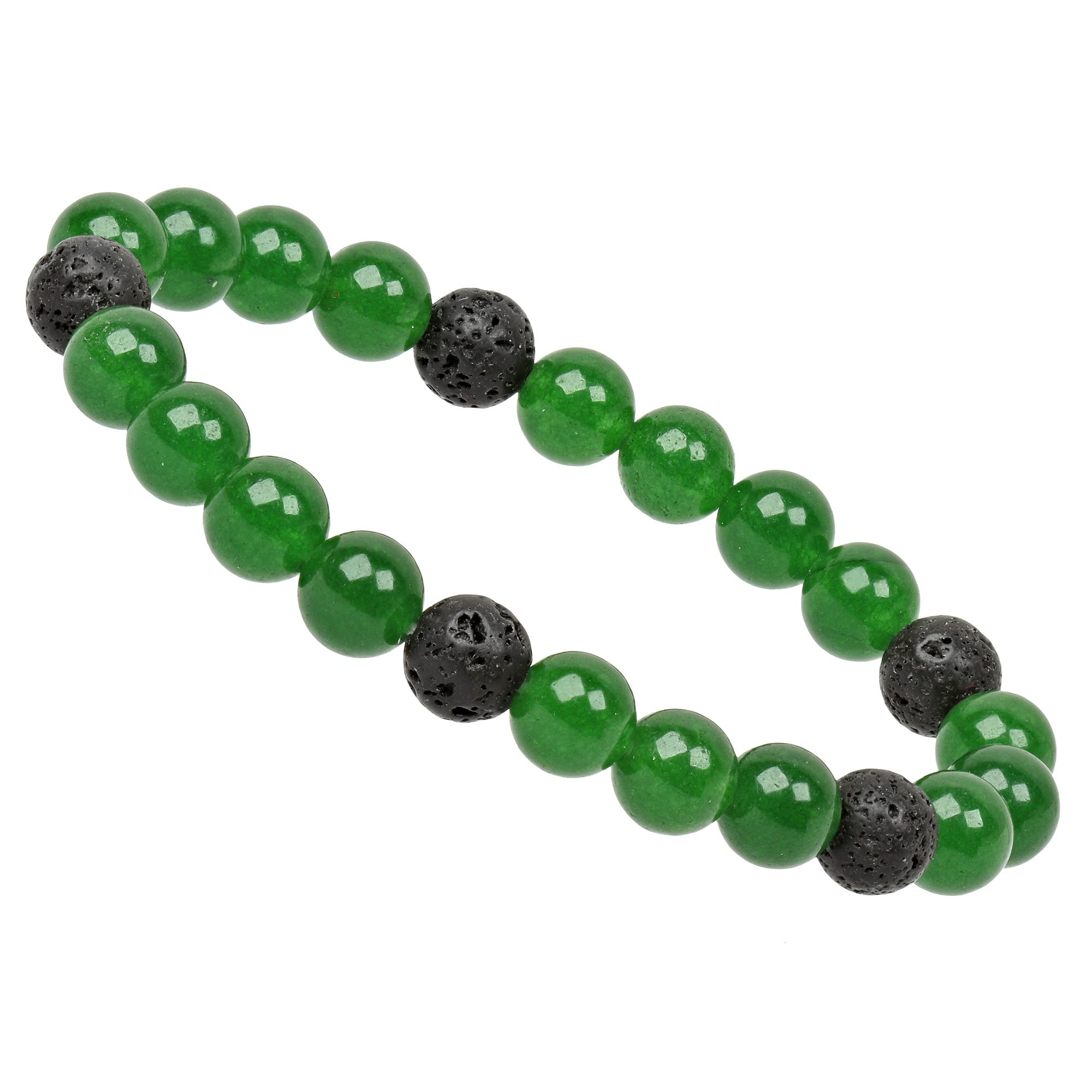 ELEDORO® Stretcharmband – Naturstein-Perlen 10 mm – handgefe