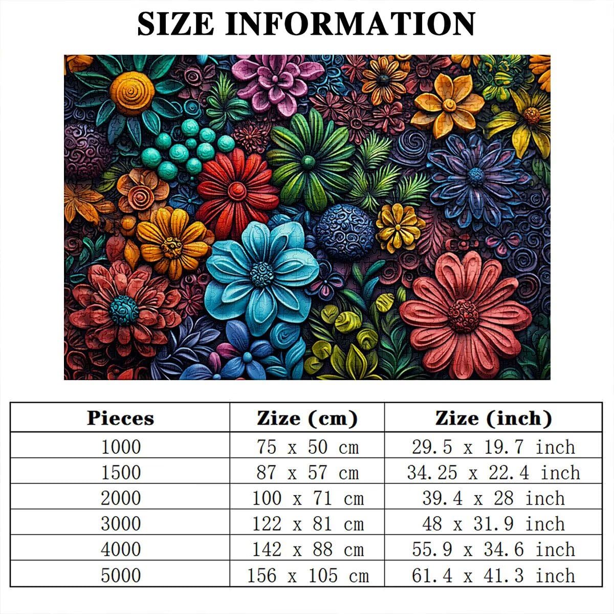 Puzzle 2000 sztuk kwiat dla dorosłych, abstrakcyjne drewniane puzzle dla dorosłych, trudne drewniane łamigłówki, rodzinne gry edukacyjne, łamigłówki z pudełkiem na prezenty dekoracje do domu, prezent