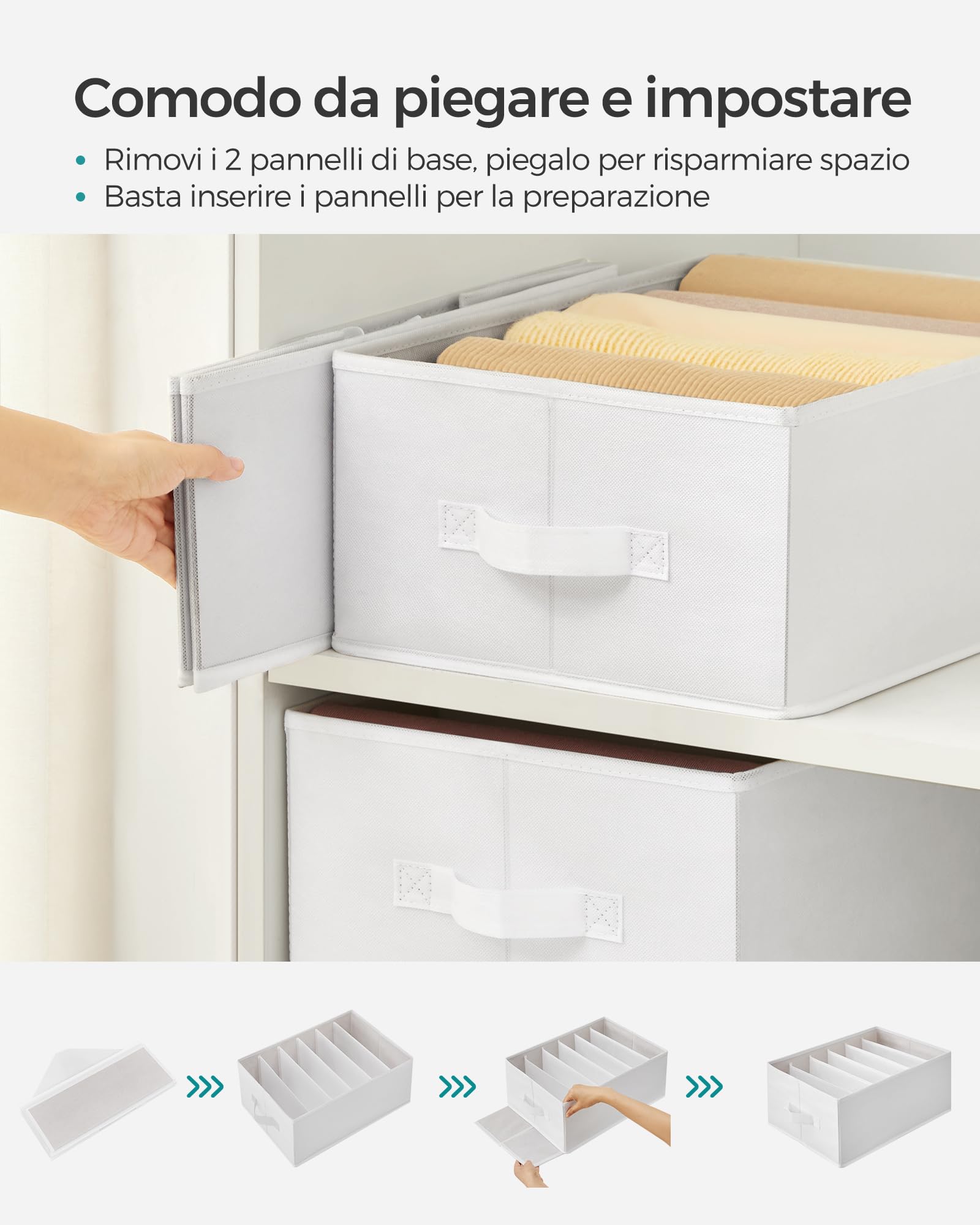 Acan Tradineur Organizzatore quadrato in tessuto con manico
