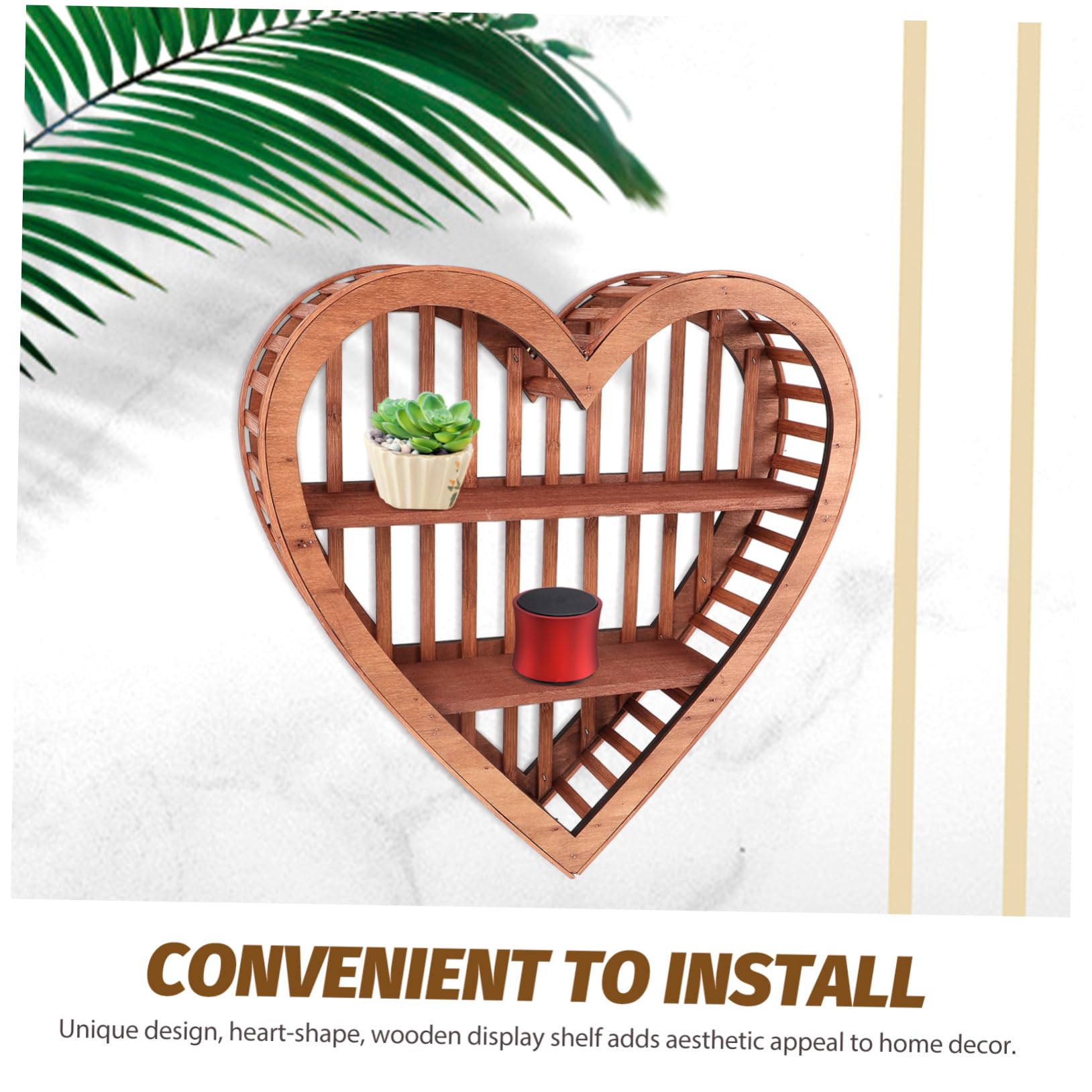 Herzförmiges Holz-wandregal Ausstellungsregal Zum Aufhängen Wandhalterung Zur Präsentation Kleiner Ornamente Platzsparend Für Schlafzimmer Und Wohnzimmer