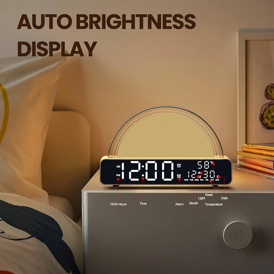 Amazon.com: Ontseev Sunrise Alarm Clock Sleep Sound Machine