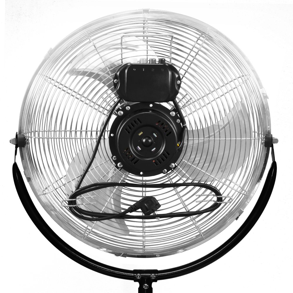 TROTEC Ventilatore a piantana TVM 18 S – grande, 100w, angolo di inclinazione 110°, 3 livelli, Ø 45 cm, metallo