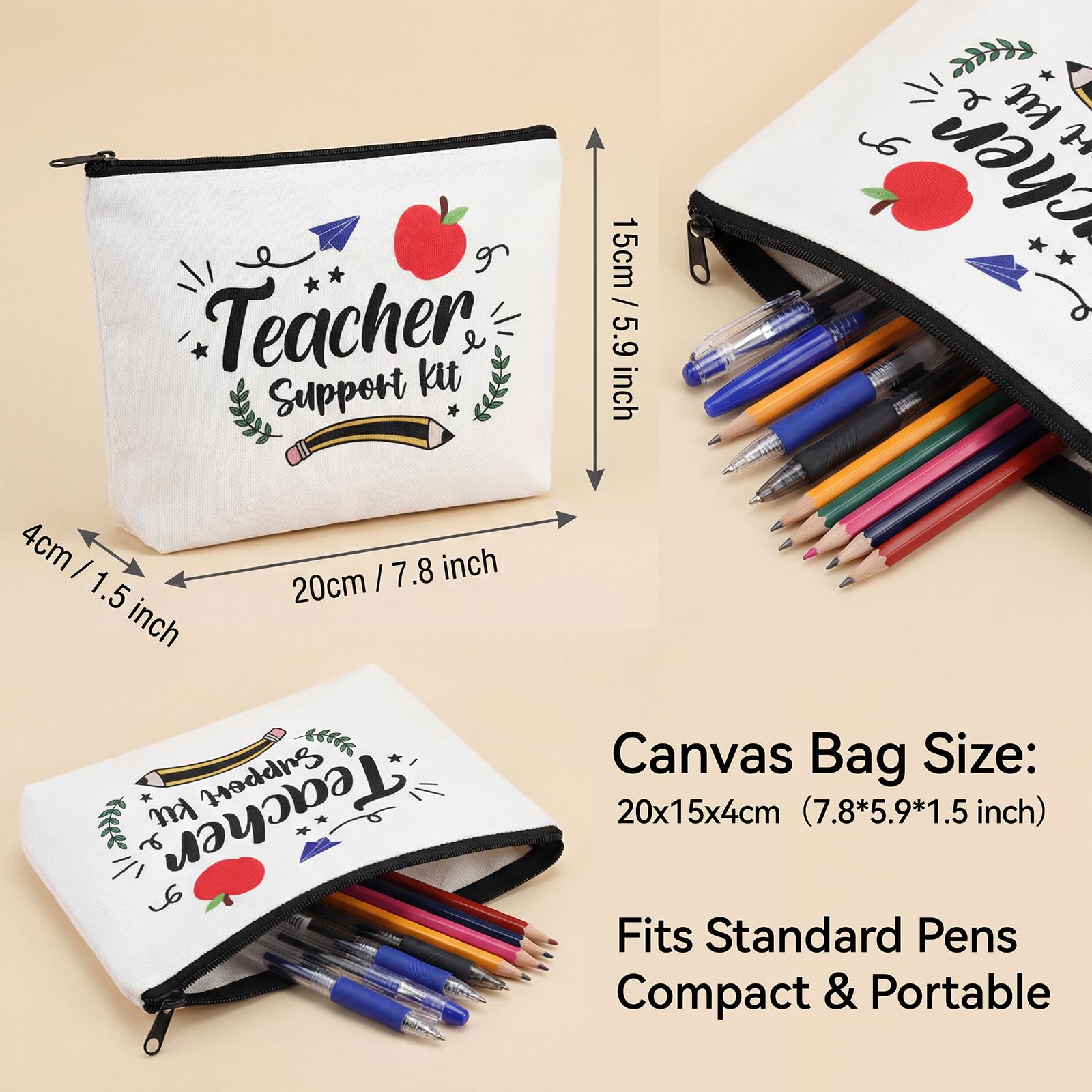 BESARME Teacher Appreciation Gifts Bulk, 16 Pcs Multi Color Large Bags, Pens, Keychains and Bookmarks for Teachers - for Teacher Appreciation Week Christmas Back to School and Retirement
