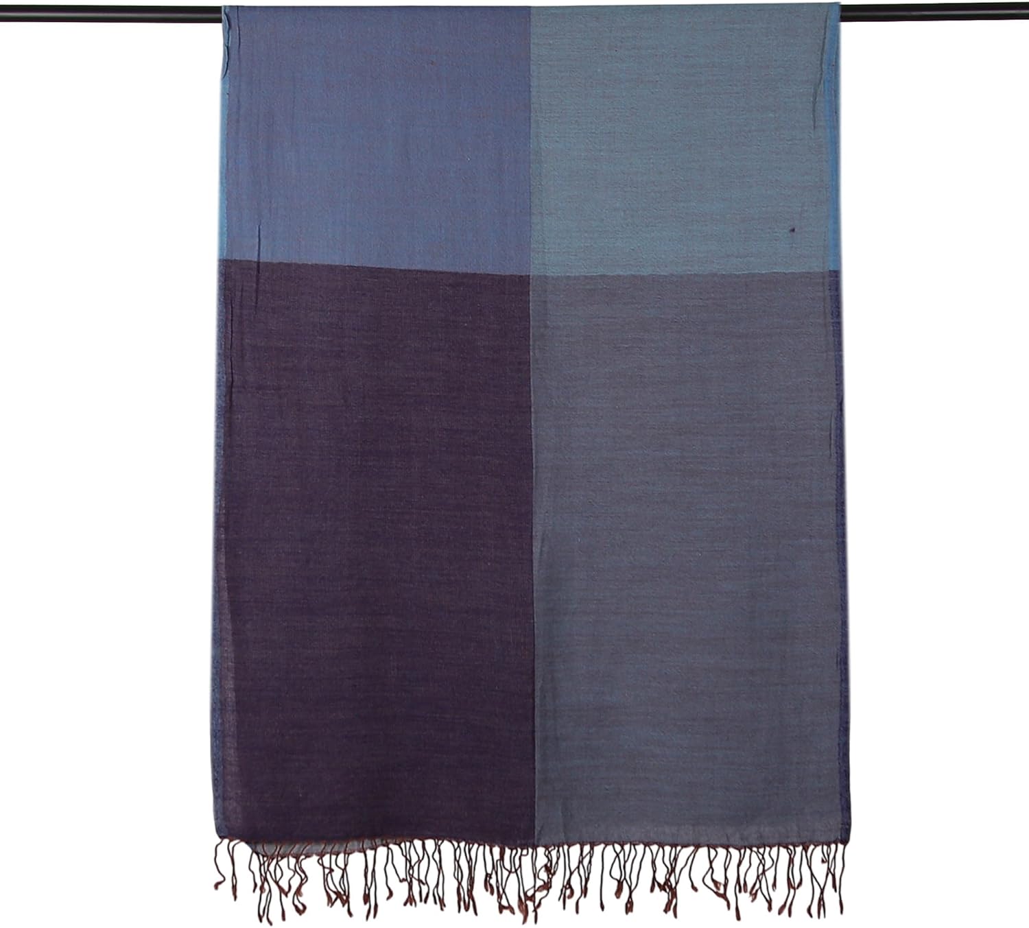 NOVICA Wool shawl, 'Appealing Blue'