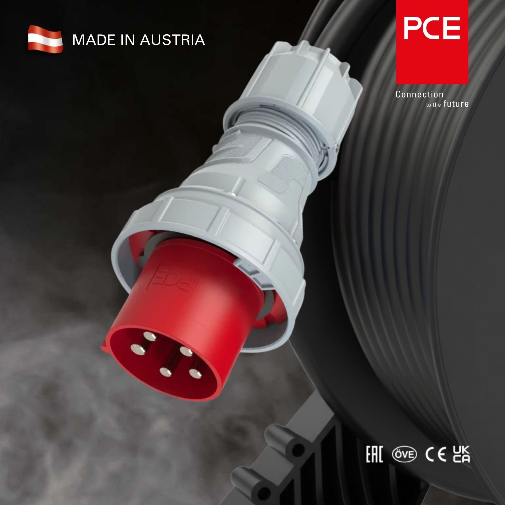 Interflex pce - Clavija estanca 125a 3 polos+neutro 400v 6 hora rojo