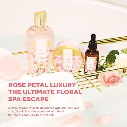 Miniatura 2 de Spa Luxetique Cestas de spa para mujer, cestas de regalo de spa para mujer, 15 piezas, juegos de spa de rosas, kit de spa que incluye aceite