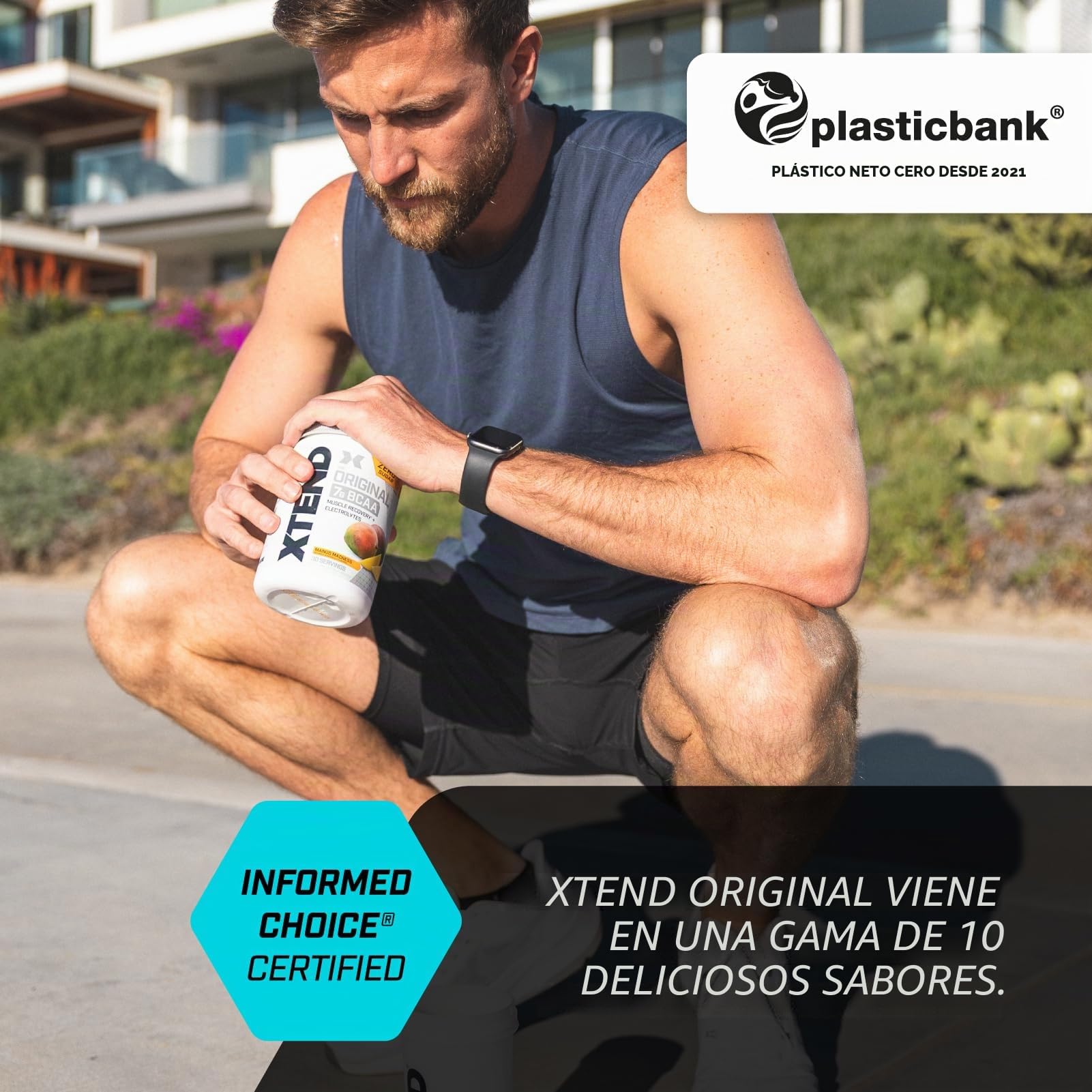 XTEND Original - Suplemento de BCAA en polvo - Frambuesa azul | Aminoácidos de cadena ramificada | 7 g de BCAA con electrolitos para una mayor hidratación y recuperación | 90 raciones