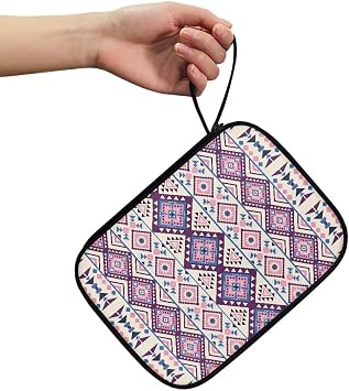 Purple Aztec Watch Band Storage Case Watch Band Organizer Bag Fashion Watch Band Storage Holder Watch Band Carrying Case Store 12 Watch Straps and Accessories