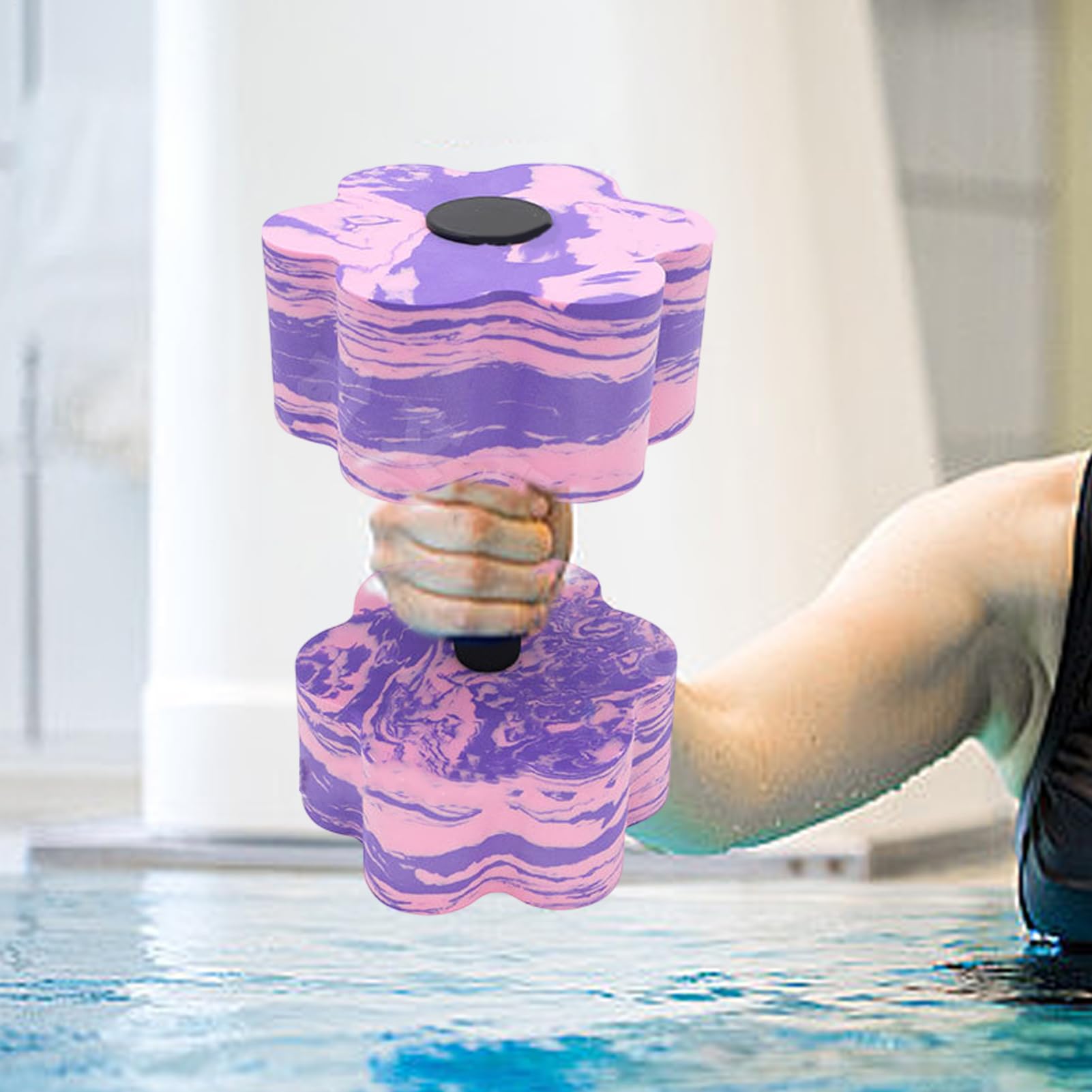 Ejercicio en forma de flores y campanas tontas, set de mancuernas de espuma EVA, pesos aeróbicos aqua, herramientas de ejercicio acuático, entrenamientos portátiles para hombres mujeres