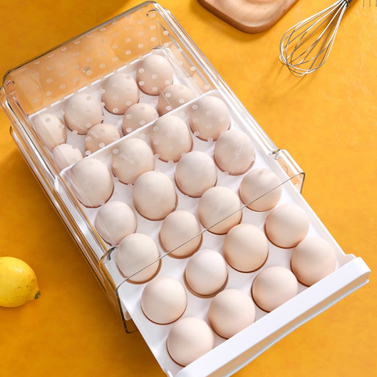 Bac à Oeufs pour réfrigérateur Conteneur de Stockage d'oeufs Organisateur d'oeufs Tiroir Organisateur spécial Plateau Porte-boîte Frais Plateau Fournitures de Cuisine