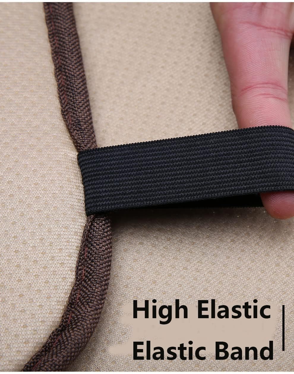 Housses de Siège de Voiture pour Nissan Kicks 2016-2021, Protecteur de Coussin de Siège Respirant Antidérapant en Lin, Ensembles Couvre Siege,A Beige