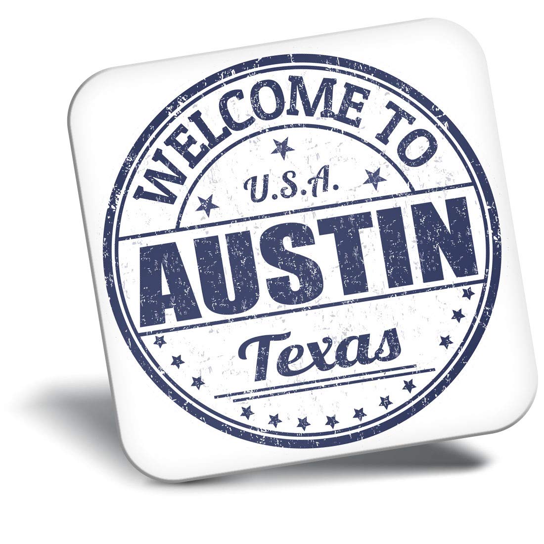 Destination Vinyl Ltd Multicolor Fridge Magnet - Welcome To Austin Texas Usa America 5885
