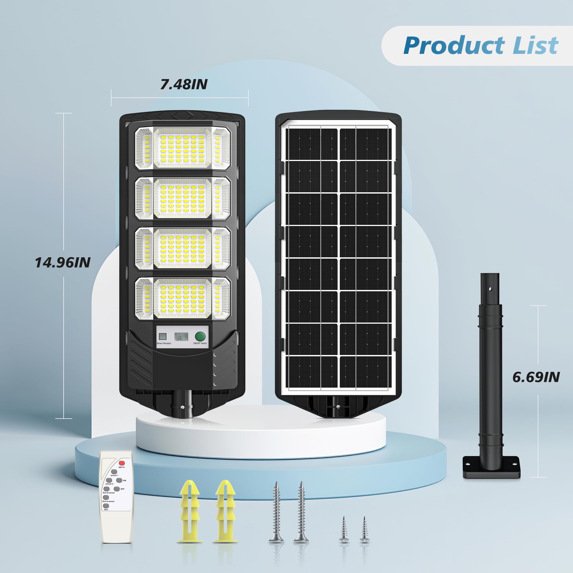 Solarleuchten für den Außenbereich, wasserdicht, 320 ° Weitwinkel, Solar-Straßenlichter, für den Außenbereich, Dämmerung bis Morgendämmerung, Solar-Flutlichter, Bewegungsmelder mit Fernbedienung,