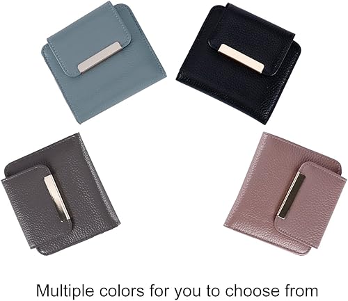 Miniatura 7 de Las mujeres de cuero genuino cartera elegante trifold carteras mini tarjeta de crédito embrague titular corto carteras para damas, rosado (Lively