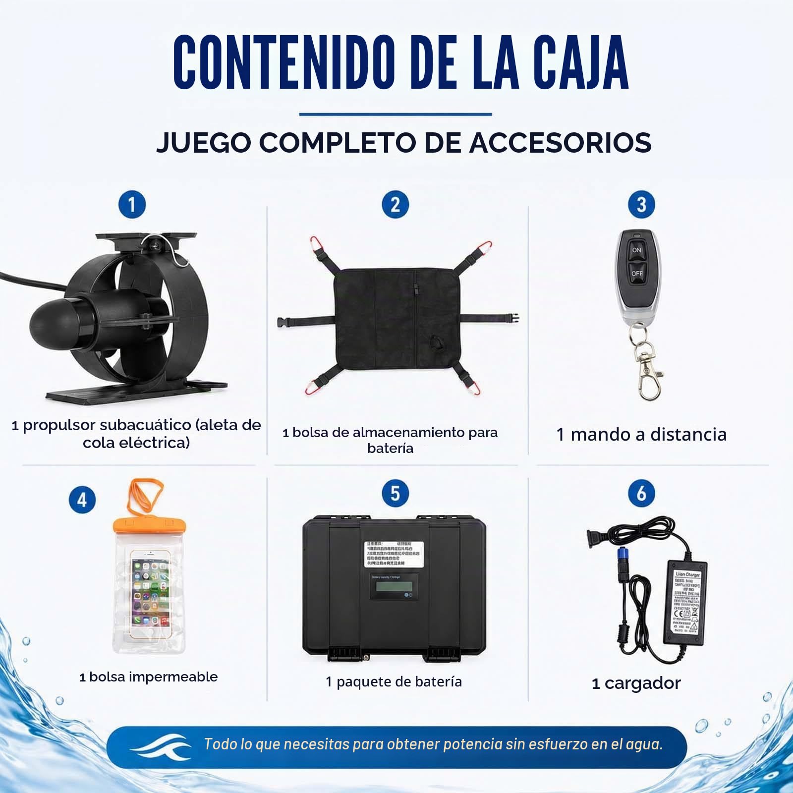 Motor Eléctrico para Sup Resistente al Viento y la Corriente, Propulsor Submarino de 12 V para Kayak y Paddle Surf, Hélice 440 Libras 216W