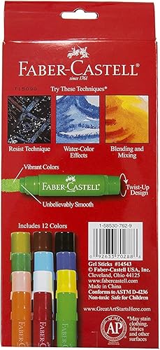 Miniatura 2 de Faber-Castell Barras de gel 12 lápices de acuarela torcidos para niños con pincel acuarelas para niños