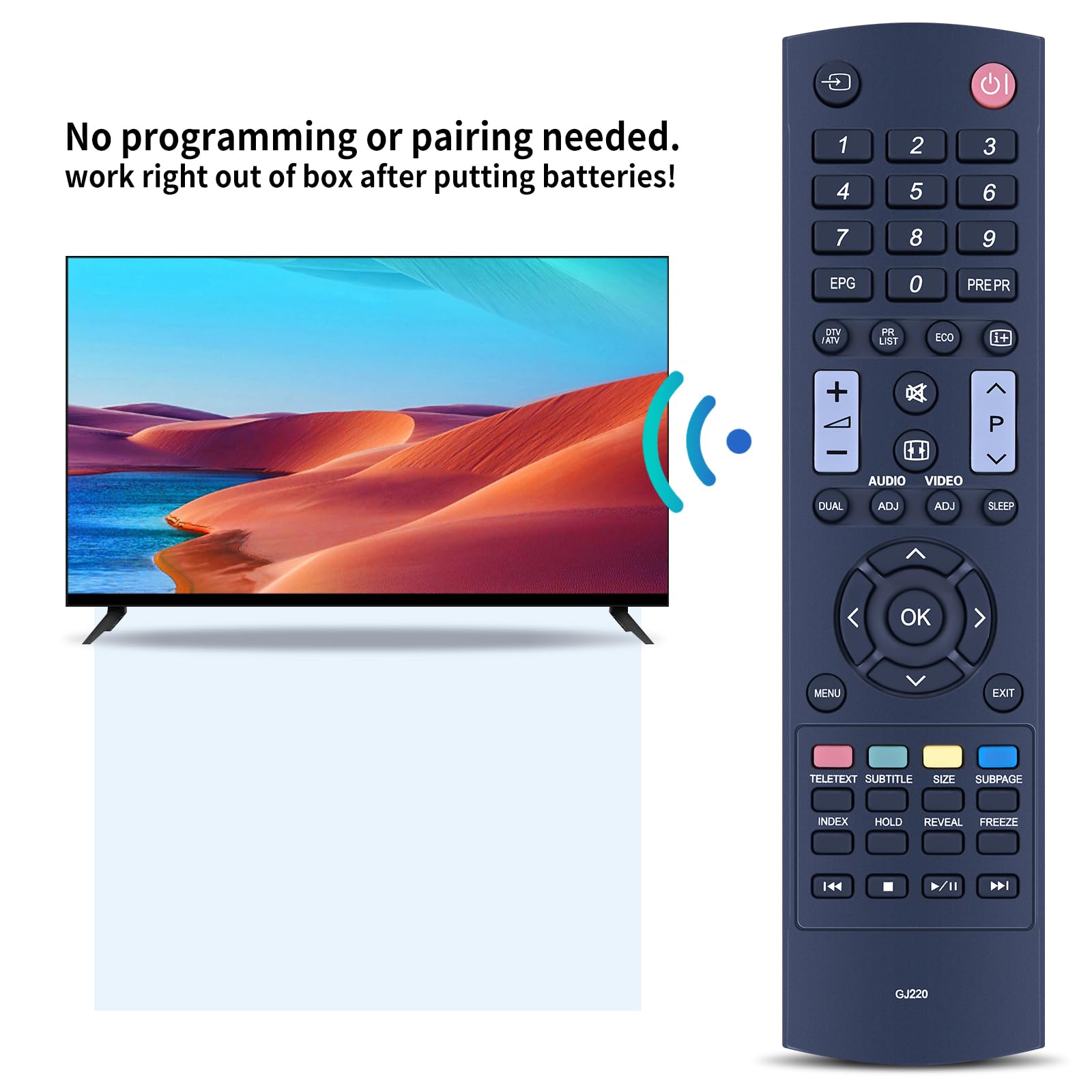 Telecomando Universale Per TV Sharp – Sostituisce LC-19LS410UT, LC-26SH12U, LC-32FB510E